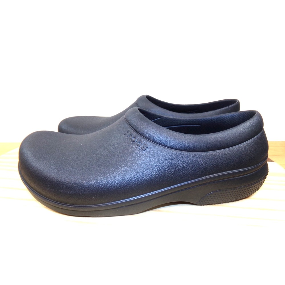 Crocs Slip Resistant On‎ The Clock Work Clogs Men 10 Women 12 Black 205073